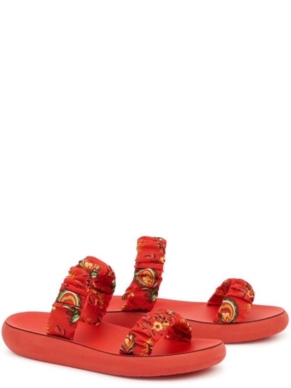 Funky nwt red Ancient Greek sandals in bandana print size 40 - Picture 7 of 10